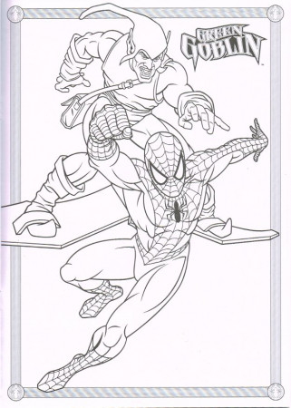 Spiderman Green Goblin Coloring Page