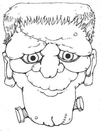 witch face mask Colouring Pages