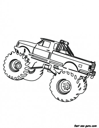 truck coloring page for boy printable pages kids