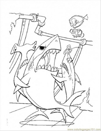 bruce from nemo Colouring Pages (page 3)