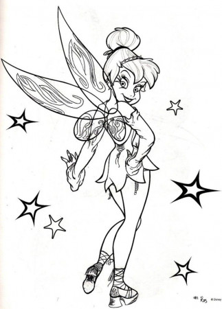 tinkerbell gothic Colouring Pages
