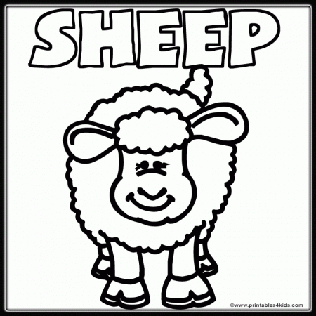 Farm Sheep Lamb Coloring Page : Printables for Kids – free word 