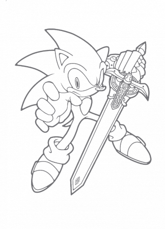 Sonic Is A Great Sword Unleashed Coloring Page - Sonic Coloring 