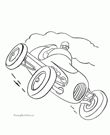 Racecar coloring page 009