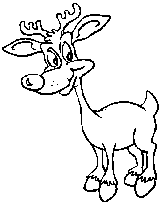 girl reindeer Colouring Pages (page 2)