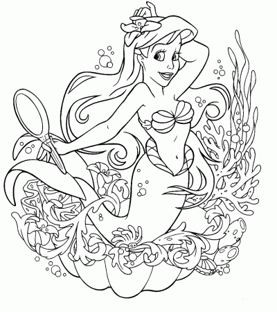 Search Results » Ariel Princess Colouring Pages