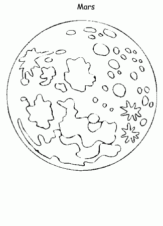 Mars nature coloring page for kids | coloring pages