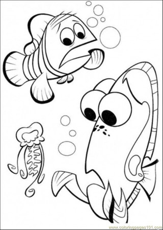 Coloring Pages Dont Touch Jelly Fish (Cartoons > Finding Nemo 