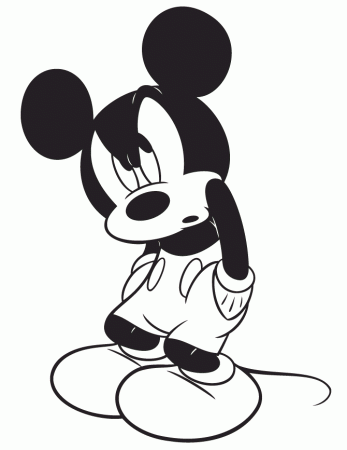 Cute Cartoon Mickey Mouse Coloring Page | coloring pages