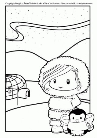 Eskimo Coloring Page For Kids Printable Coloring Sheet 99Coloring 