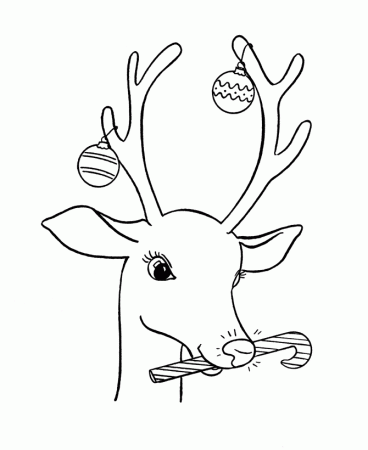 Santa's Reindeer Coloring Pages - Christmas Decorations on Santa's 