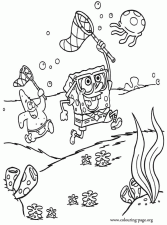 SpongeBob SquarePants - Patrick and Spongebob hunting Jellyfish 