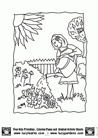 Flower Garden Coloring Pages,Lucy Learns Flower Garden Coloring 