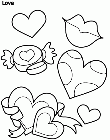 hearts coloring pages child page