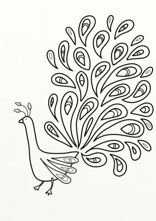 peacock birds Colouring Pages