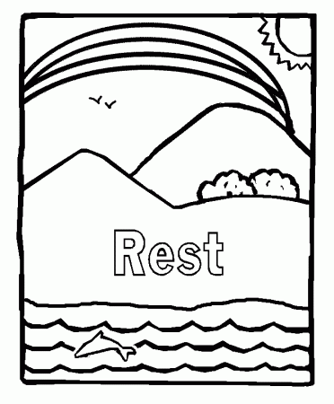 creation day seven Colouring Pages