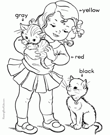 Coloring Page For Kindergarten : Printable Coloring Book Sheet 
