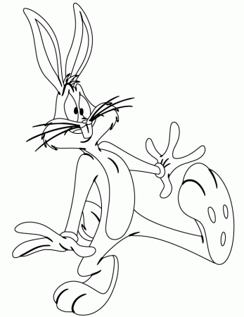 Scared Bugs Bunny Coloring Page | Free Printable Coloring Pages