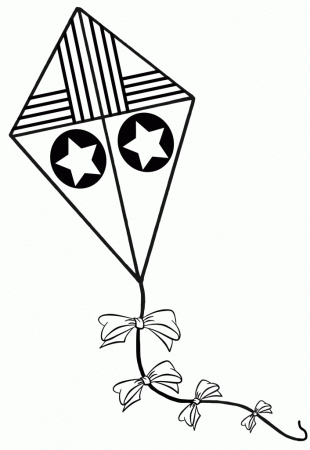Kite Coloring Pages | Clipart Panda - Free Clipart Images