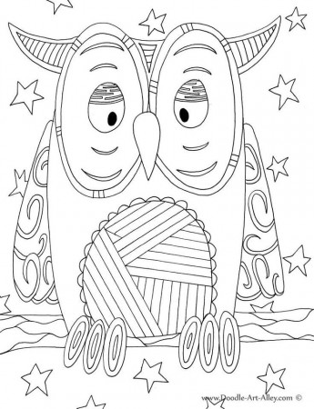 Bird Coloring Pages Doodle Art Alley | Owl Classroom