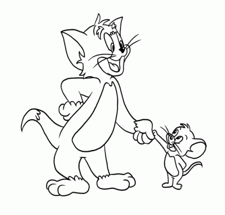 Tom And Jerry Are Familiar Friends Coloring Page - Tom and Jerry 
