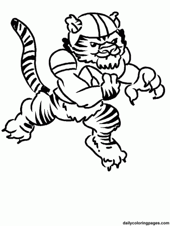 Lsu Tigers Coloring Pages 718x957px Football Picture