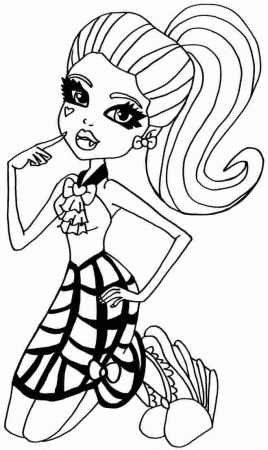 Free Printable Monster High Cartoon Draculaura Coloring Pages For 