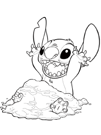 Stitch Walt Disney Characters Colouring pages | Disney Coloring 