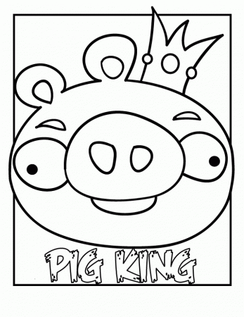 Angry Birds Pig King Coloring Page - smilecoloring.com