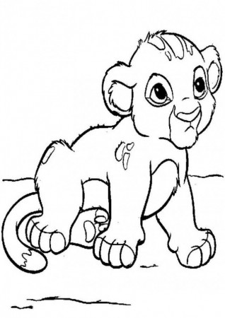 Baby Lion Cub Coloring Pages For Kids Printable 139274 Baby Lion 