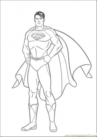 Coloring Pages The Picture Of Superman (Cartoons > Superman 