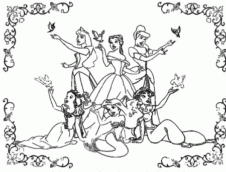 Download All Disney Princesses Are Dancing With Some Birds 