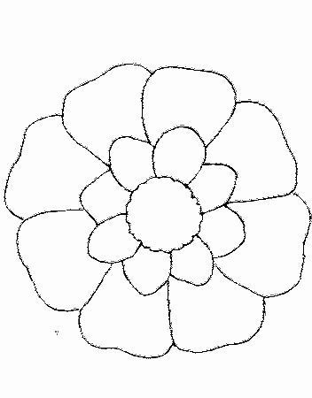 A Very Unique Flower Shape Coloring Page |Flower coloring pages 