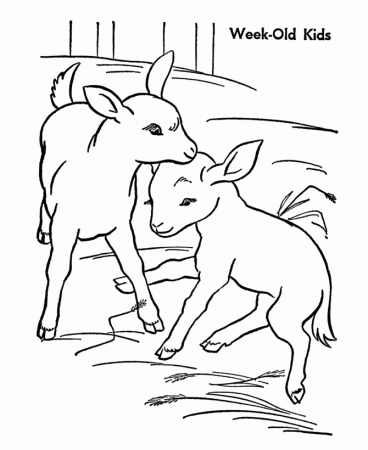 peter goat and kids Colouring Pages (page 3)