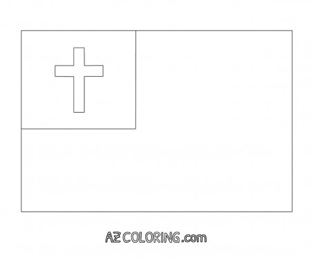 Christian Flag Coloring Page