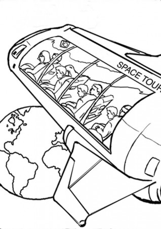 Coloring page space travel - img 7654.