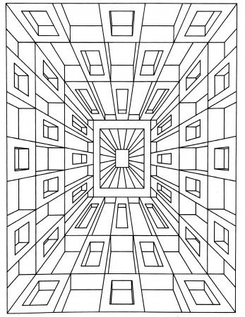 Op Art Coloring Pages Free - Coloring Kids