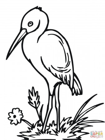 Cute Stork coloring page | Free Printable Coloring Pages