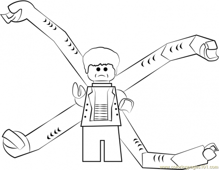 Lego Doc Ock Coloring Page for Kids - Free Lego Printable Coloring Pages  Online for Kids - ColoringPages101.com | Coloring Pages for Kids