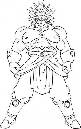Broly Super Saiyan Form in Dragon Ball Z Coloring Page: Broly ...