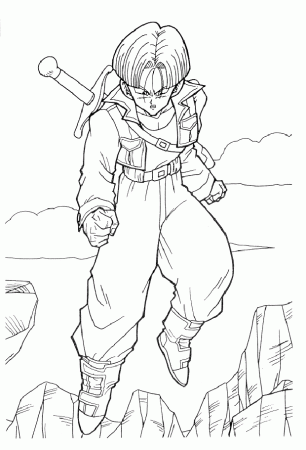 Dragon Ball Z Coloring Pages Trunks - Coloring Pages
