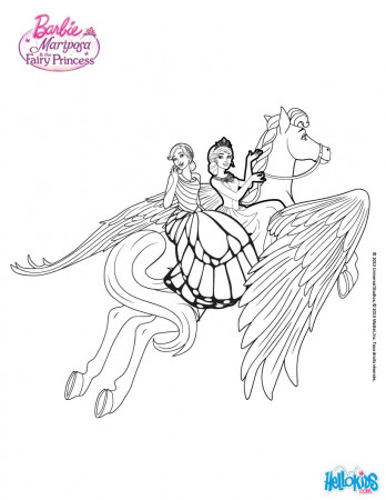 BARBIE MARIPOSA coloring pages - Catania amazing flying fairy