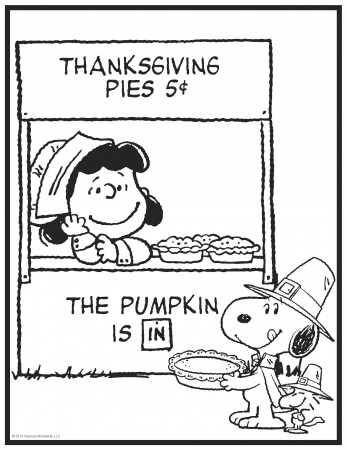 peanuts thanksgiving coloring pages - Clip Art Library