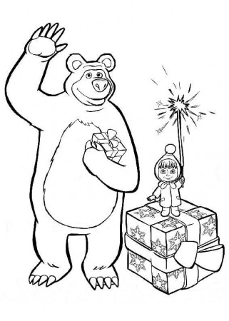 Masha and the Bear 2 Coloring Page - Free Printable Coloring Pages for Kids