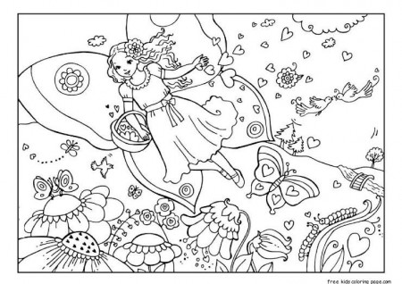 Beautiful fairy coloring « Free Printable Coloring Pages For Kids. | Fairy  coloring pages, Free kids coloring pages, Valentines day coloring page