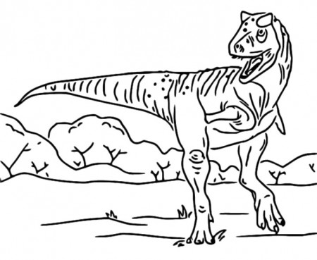 Coloring page Jurassic World - Camp Cretaceous : Carnotaurus 8