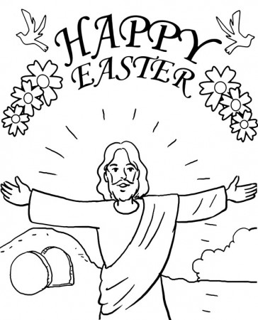 Resurrection Coloring Page For Kids Printable Crucifixion And Easter The  Empty Bathroom Ideas Tomb Craft Jesus — Imwithphil