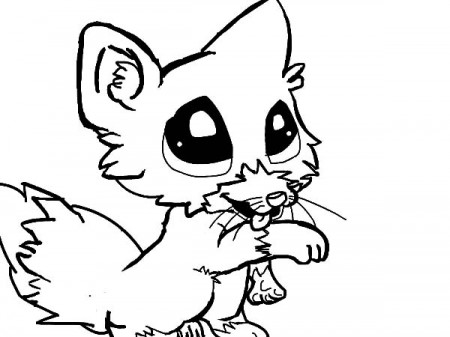 Cute Baby Fox Coloring Page - Download & Print Online Coloring ...