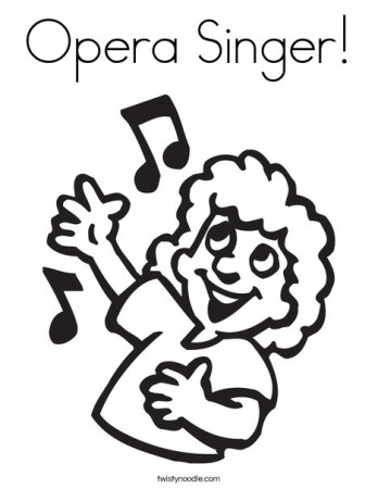 Opera Singer Coloring Page - Twisty Noodle