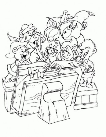 Gummi Bears Coloring pages 13 | Cartoon coloring pages, Disney coloring  pages, Bear coloring pages